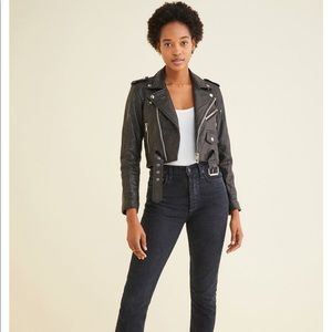 Deadwood Debbie cropped leather jacket